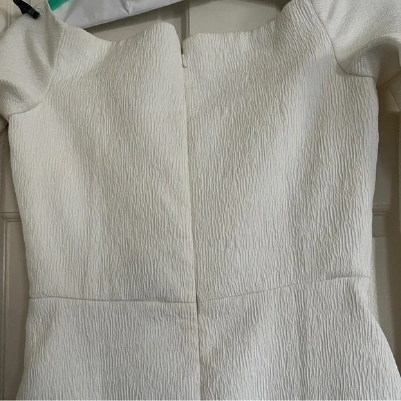 Emilia Wickstead BIRCH BRIDAL DRESS IN IVORY TEXTURED CLOQUE size 6 us altered - Picture 4 of 14